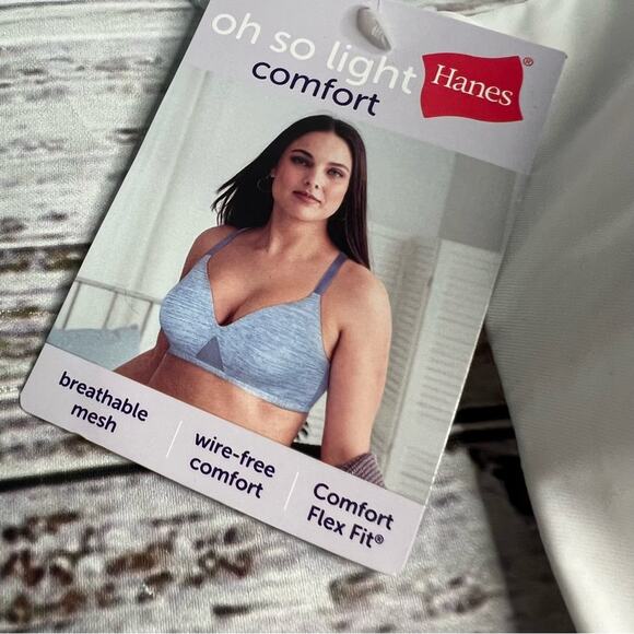 Hanes 3X Oh So Light Wireless T-Shirt Bra Comfort Flex Fit NEW - Picture 11 of 12
